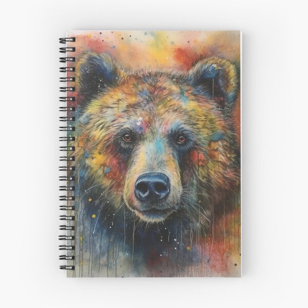 Item preview, Modern & Colourful Grizzly Bear Wall Art by Bodhi designed and sold by artbybodhi.