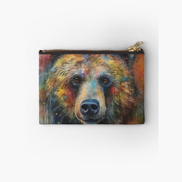 Item preview, Modern & Colourful Grizzly Bear Wall Art by Bodhi designed and sold by artbybodhi.