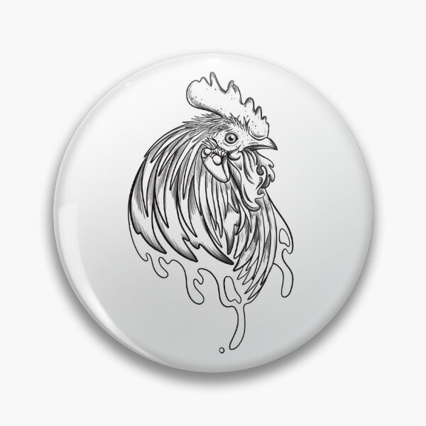 Item preview, Rooster tattoo design chicken breeding on the farm designed and sold by LuminOrb.