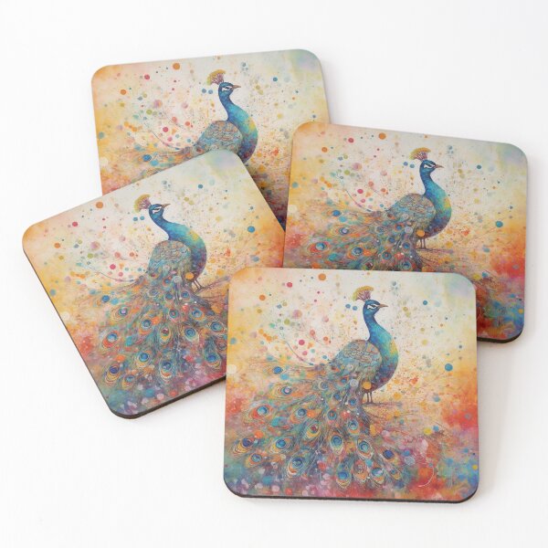 Item preview, Modern & Colourful Peacock Wall Art by Bodhi designed and sold by artbybodhi.