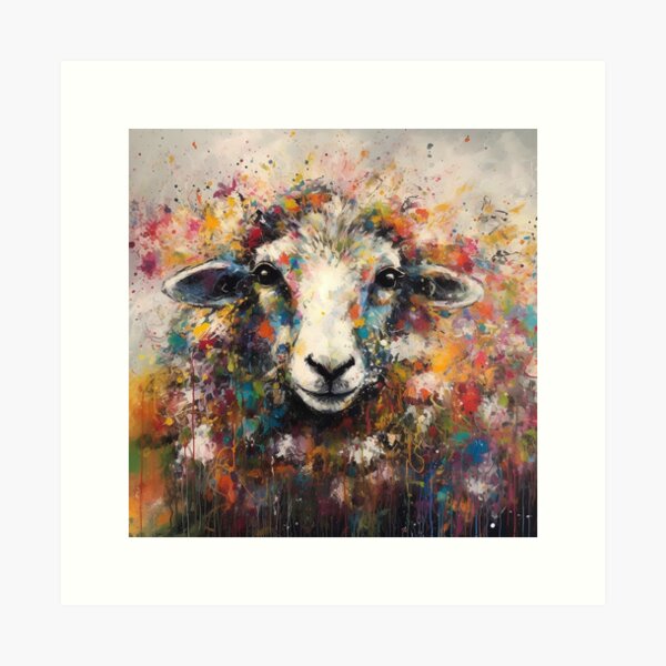 Item preview, Modern & Colourful Sheep Wall Art by Bodhi designed and sold by artbybodhi.