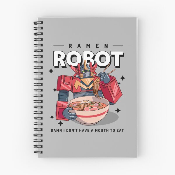 Item preview, Futuristic Robot Eating Ramen Noodles designed and sold by OFMdesigns.