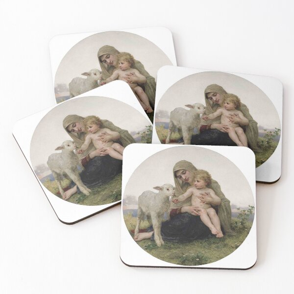 Item preview, Virgin and Lamb by William Adolphe Bouguereau designed and sold by tomorrowsart.