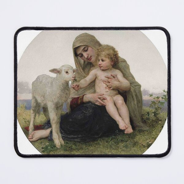 Item preview, Virgin and Lamb by William Adolphe Bouguereau designed and sold by tomorrowsart.