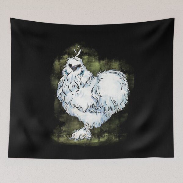 Item preview, Silkie chicken breed dwarf hen poultry breeding designed and sold by LuminOrb.
