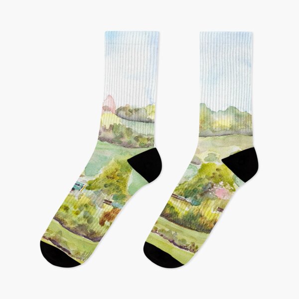 Item preview, spring landscape in Banstead England town hand painted  designed and sold by ColorandColor.