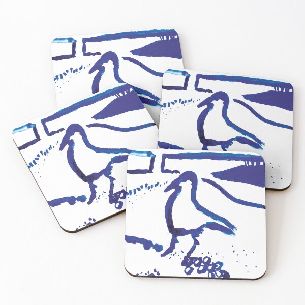 Item preview, Blue crow on the river designed and sold by Sylke Gande.