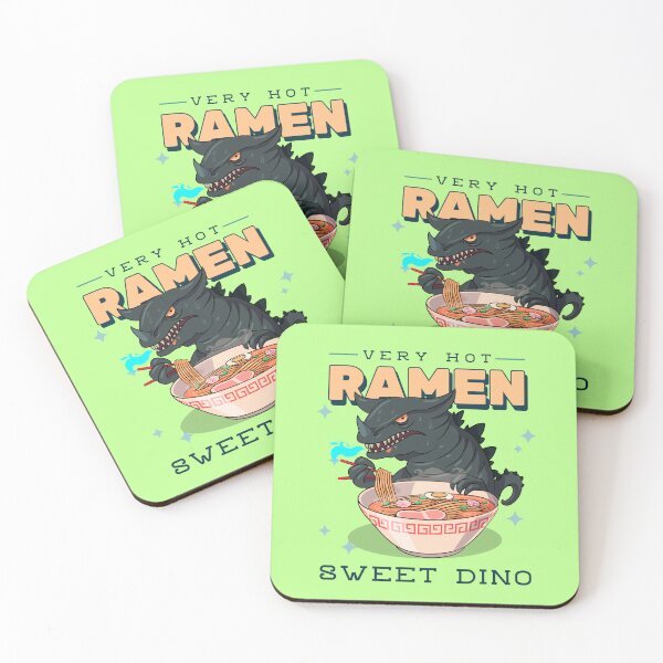 Item preview, Sweet Dino comiendo fideos ramen muy calientes designed and sold by OFMdesigns.