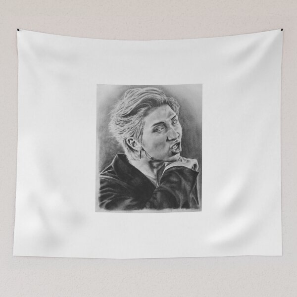 Item preview, Namjoon RM Kim Namjoon Namu BTS black swan fanart kpop portrait realistic pencil designed and sold by Krasiaart.