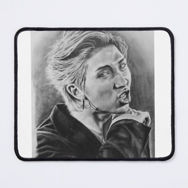 Item preview, Namjoon RM Kim Namjoon Namu BTS black swan fanart kpop portrait realistic pencil designed and sold by Krasiaart.