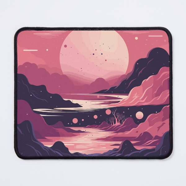 Item preview, Pink Universe & Moon - Minimalist Illustration designed and sold by ChelaDesigns.