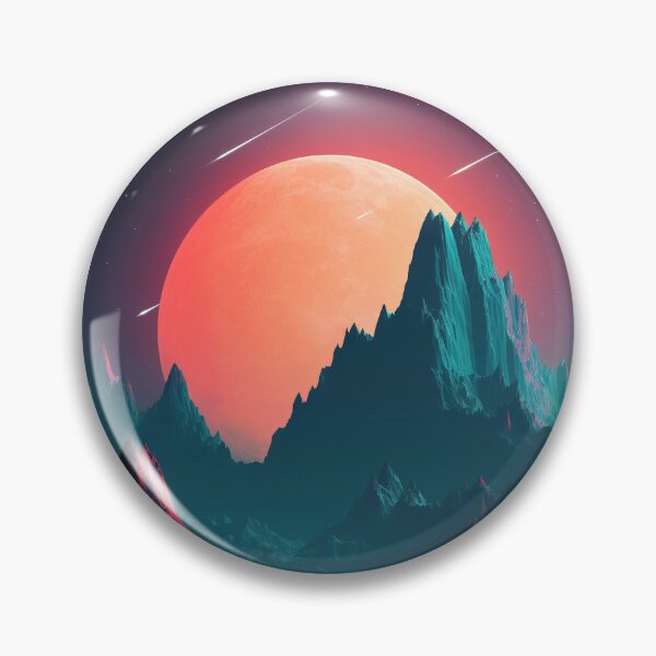 Item preview, Ethereal Summits: Synthwave Symphony in the Mountains designed and sold by Mullet Monkey.