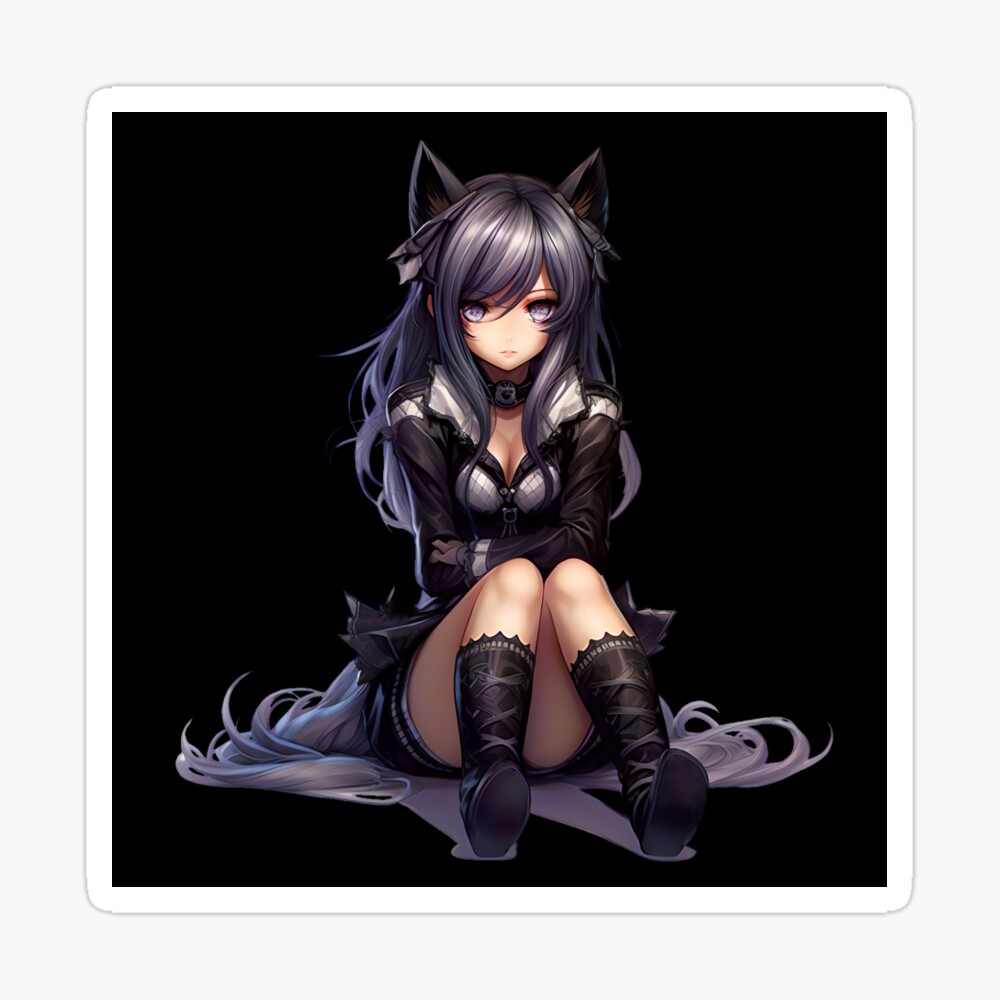 Cute Gothic Anime Cat Girl