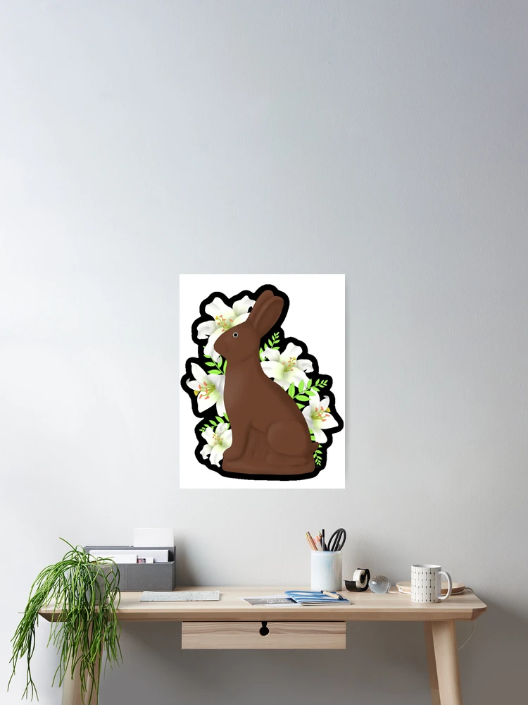 Thumbnail 2 of 3, Poster, Chocolate Rabbit designed and sold by RhatsDesigns.