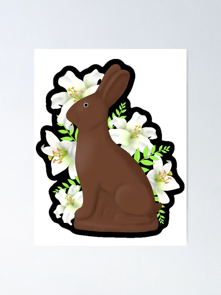 Thumbnail 1 of 3, Poster, Chocolate Rabbit designed and sold by RhatsDesigns.