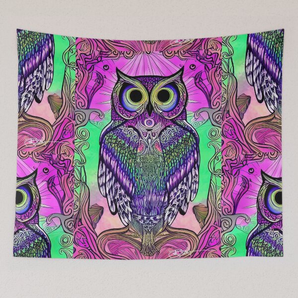 Item preview, Psychedelic Owl Acid Vibes 8 designed and sold by Benito Del Ray.