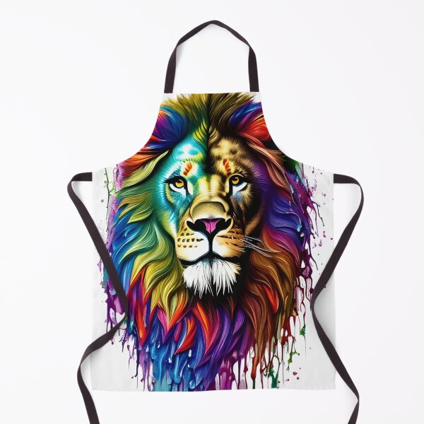 Item preview, Colorful lion head painting designed and sold by marmothel.