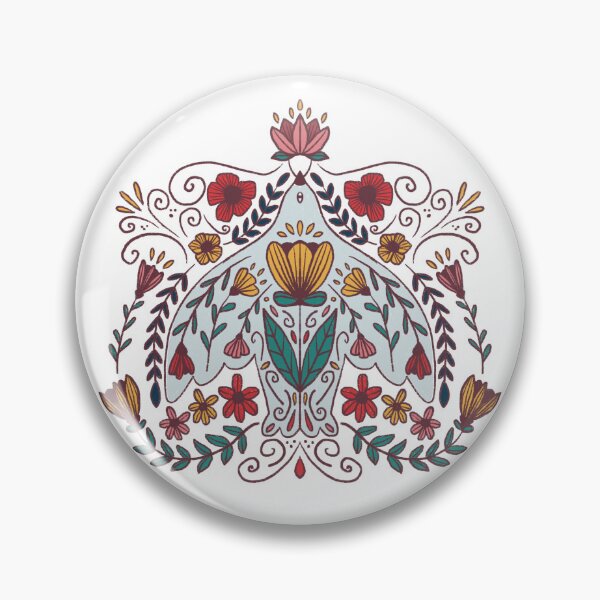 Item preview, Folk Art Bird and Flowers designed and sold by Stephanie McRae.