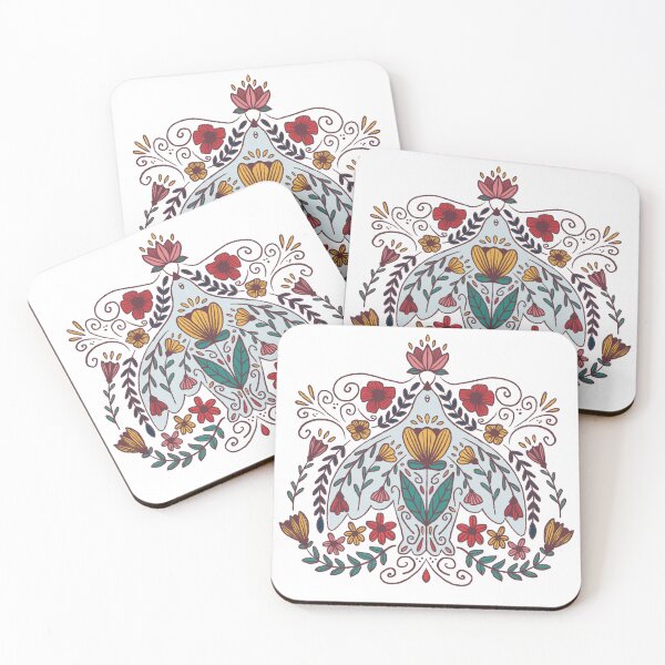 Item preview, Folk Art Bird and Flowers designed and sold by Stephanie McRae.