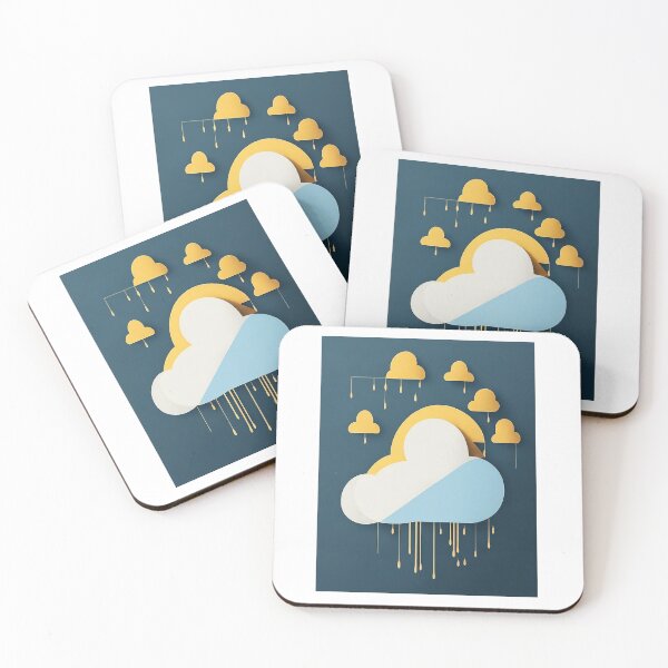 Item preview, Geometric rain | geometric clouds designed and sold by Phoenix-Textile.