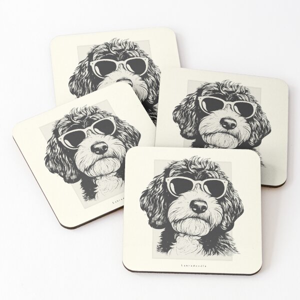 Item preview, Labradoodle Digital Sketch Drawing Illustration designed and sold by rafaeltto.
