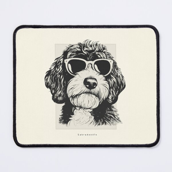 Item preview, Labradoodle Digital Sketch Drawing Illustration designed and sold by rafaeltto.