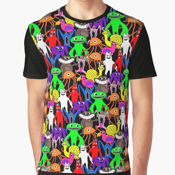 Charming & Spooky Kindergarten Game Pattern - Banban's Cute Cartoon Adventure Design Graphic T-Shirt