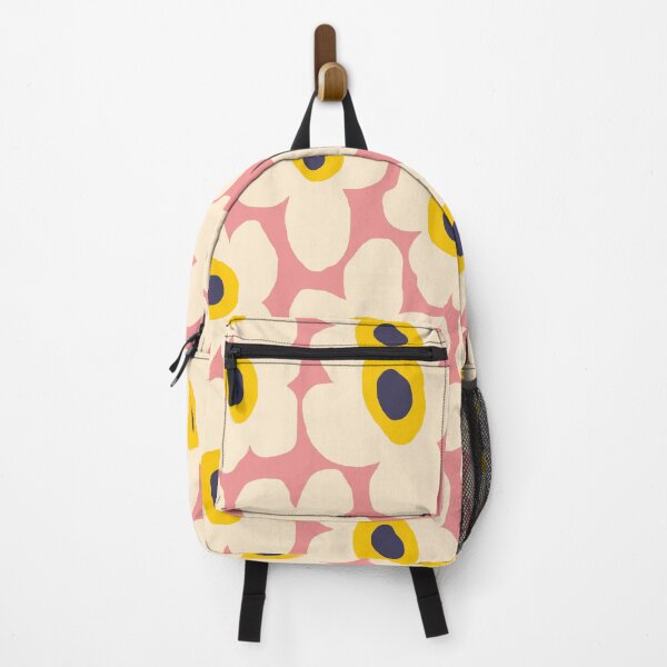 Item preview, Iconic Retro Scandinavian Summer Floral Pattern in Pink and Yellow designed and sold by Deutschic.
