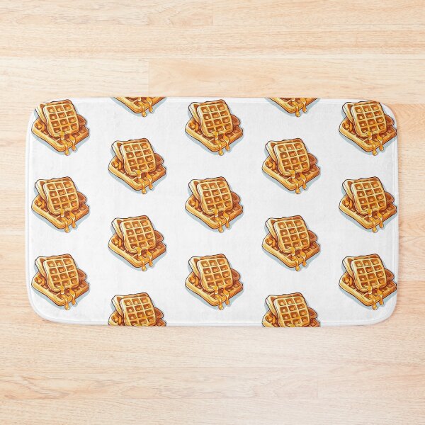 Item preview, Cute Golden Crispy Waffle with Syrup Design for Dessert Lovers designed and sold by Stickerchef.