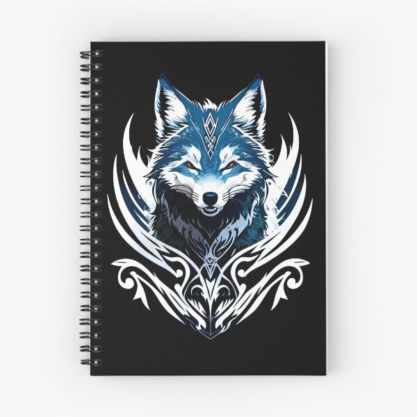 Aperçu de l'œuvre Renard viking anime bleu créée et vendue par Formidabelt.