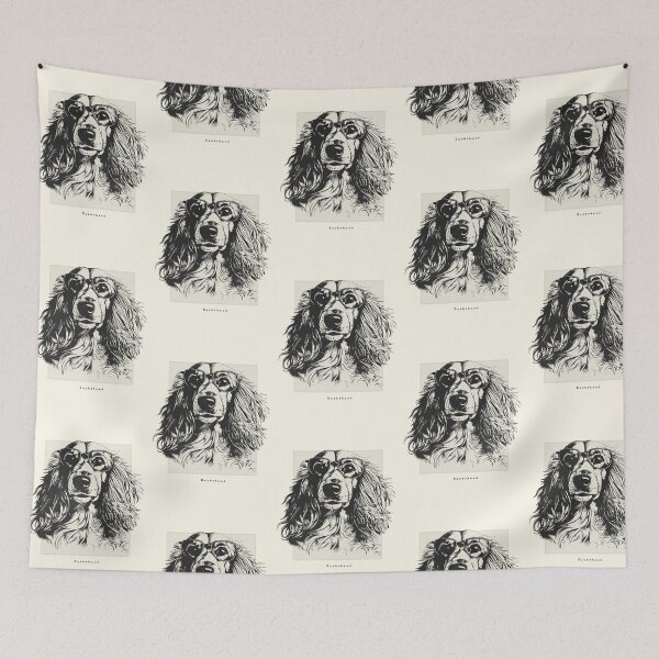 Item preview, Long Haired Dachshund Digital Sketch Drawing Illustration designed and sold by rafaeltto.