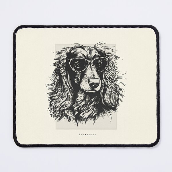 Item preview, Long Haired Dachshund Digital Sketch Drawing Illustration designed and sold by rafaeltto.