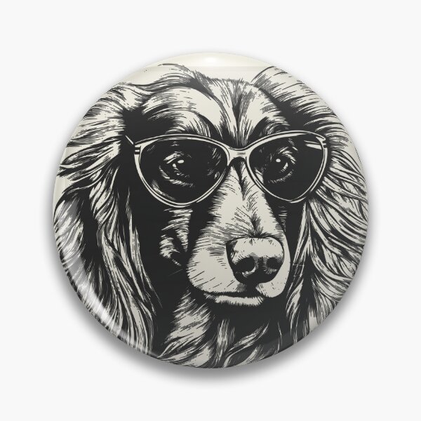 Item preview, Long Haired Dachshund Digital Sketch Drawing Illustration designed and sold by rafaeltto.