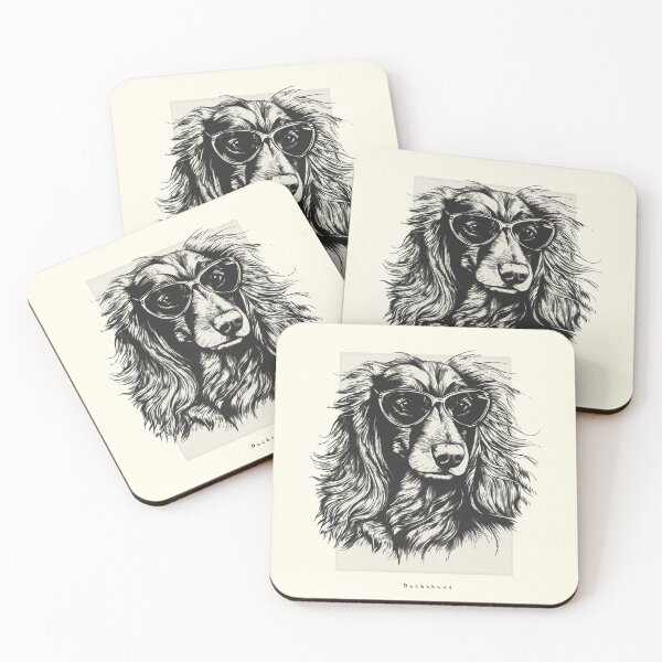 Item preview, Long Haired Dachshund Digital Sketch Drawing Illustration designed and sold by rafaeltto.