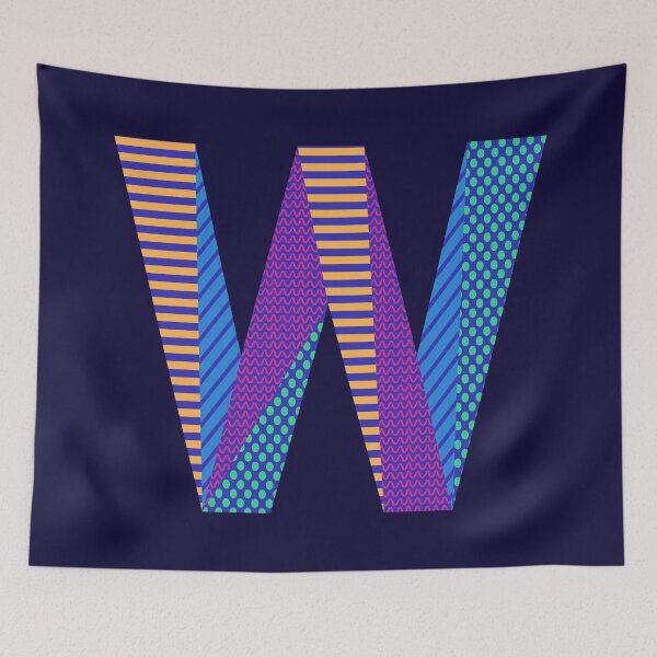 Item preview, Alphabet Letter W Screen Print Design designed and sold by ToluaPrints.