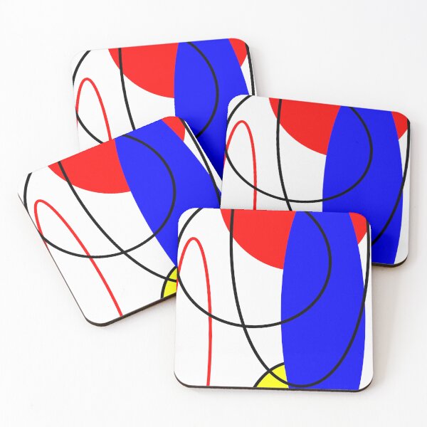 Item preview, Mondrian Circles and ellipses designed and sold by hermarartonline.