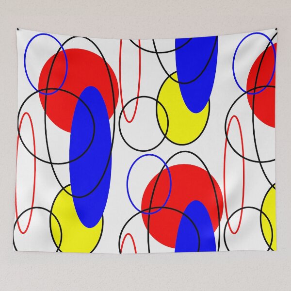 Item preview, Mondrian Circles and ellipses designed and sold by hermarartonline.