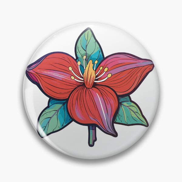 Item preview, Vibrant Red Trillium Flower designed and sold by SweetWhiskers.