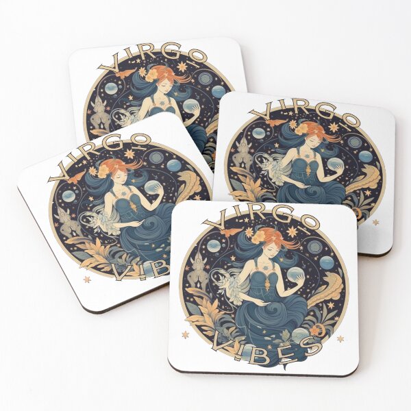 Aperçu de l'œuvre Virgo Vibes Dark, Dark Celestial Vibes, Astrologie Signes du zodiaque créée et vendue par DiatomDesigns.