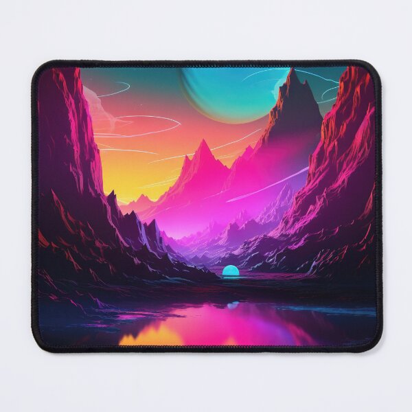 Item preview, Mountain Glow: Synthwave Vibes in Alpine Serenity designed and sold by Mullet Monkey.