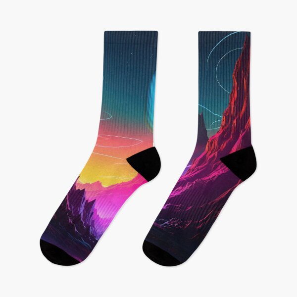 Item preview, Mountain Glow: Synthwave Vibes in Alpine Serenity designed and sold by Mullet Monkey.