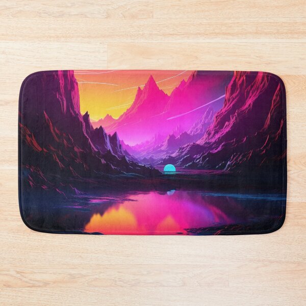 Item preview, Mountain Glow: Synthwave Vibes in Alpine Serenity designed and sold by Mullet Monkey.