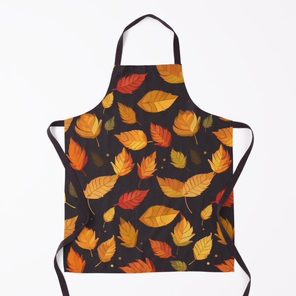 Item preview, Autumn yellow leaves art pattern in black background #1 designed and sold by imagenia.
