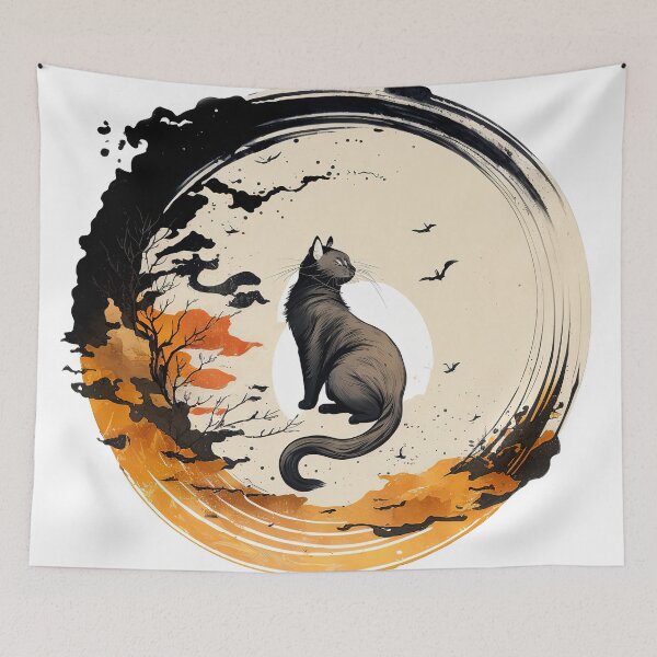 Item preview, Kuroi Neko Halloween Enso designed and sold by CalyCollab.