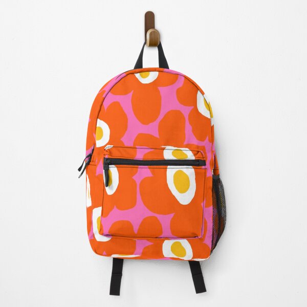 Item preview, Iconic Retro Scandinavian Summer Floral Pattern in Hot Pink and Orange designed and sold by Deutschic.