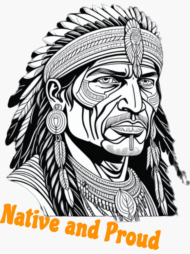 North American Indian chief - vector illustration Stock Vector by ©OksaMaz  107619870