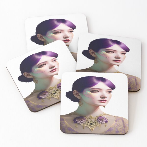 Item preview, Female Violet Dress Animation Illustration designed and sold by deniselynnimage.
