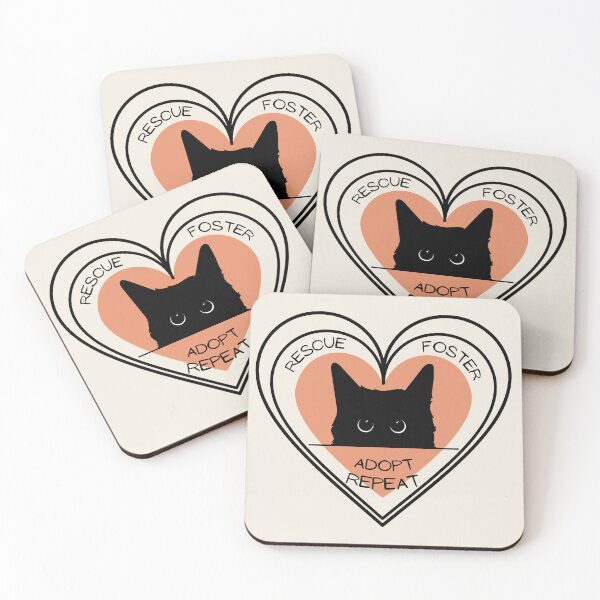 Item preview, Rescue, Foster, Adopt, Repeat - Cat designed and sold by Adrian Krueger.