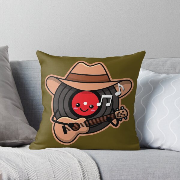 Item preview, Country Music Record Kawaii Cowboy Cartoon designed and sold by DetourShirts.
