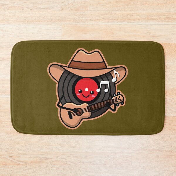Item preview, Country Music Record Kawaii Cowboy Cartoon designed and sold by DetourShirts.